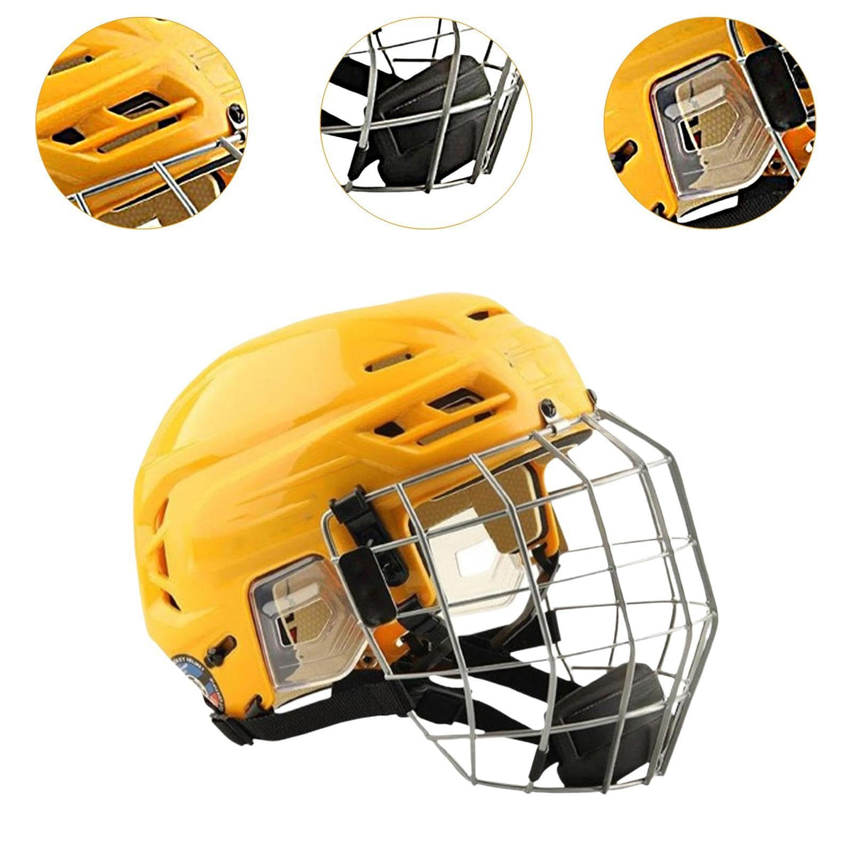 harayaa Hockey Helmet with Facemask Polyethylene Shell Roller Skating Helmet Enhanced Comfort Suitable for Sports Training Competiti