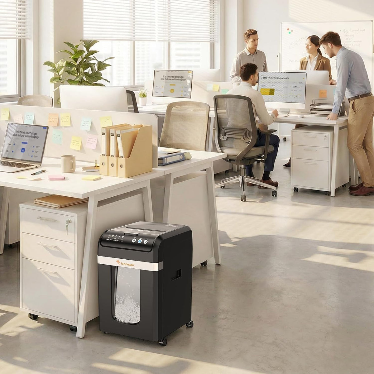 Bonsaii 200-Sheet Auto Feed Micro Cut Heavy Duty Paper Shredder for Office