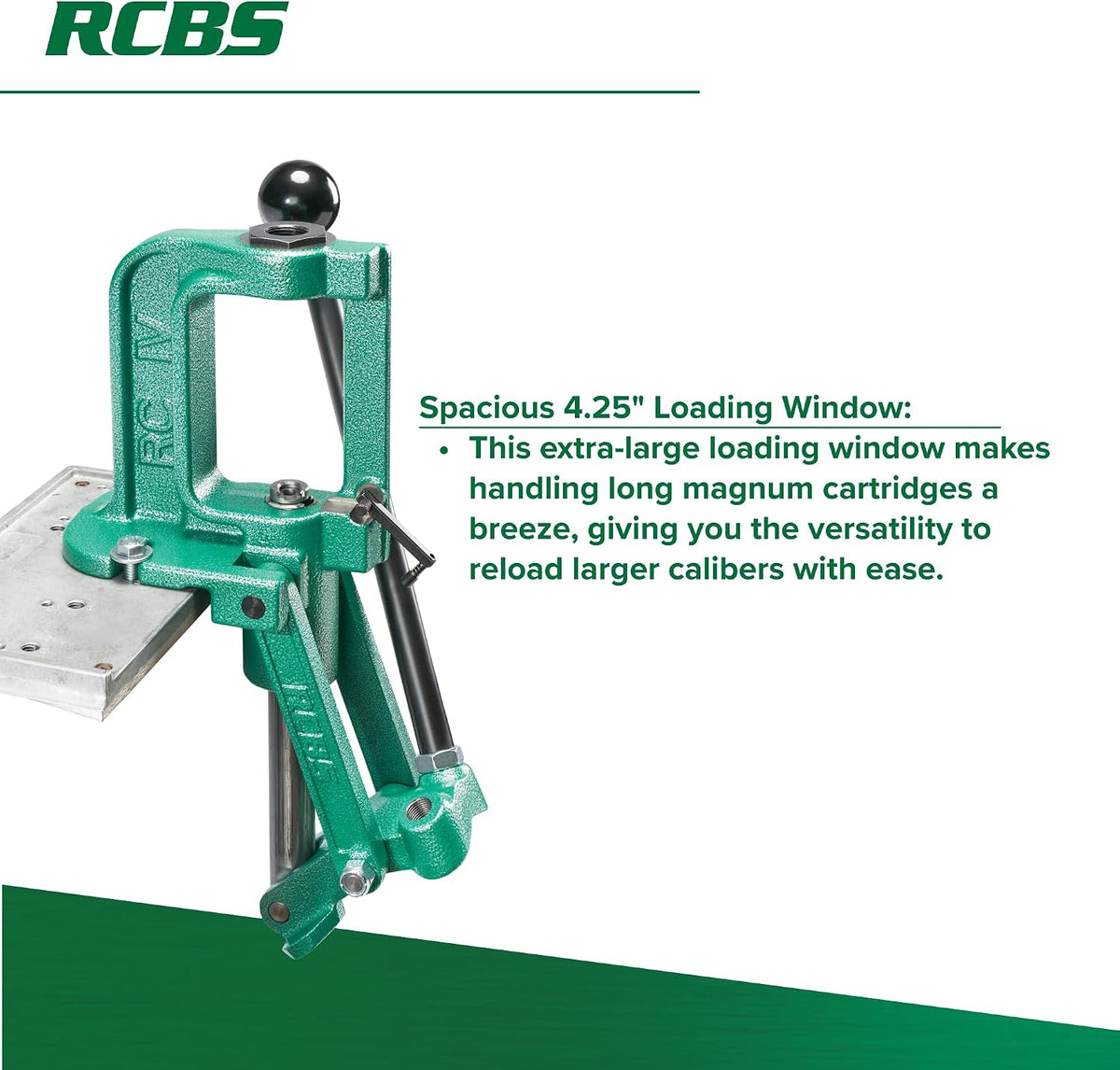RCBS Rock Chucker Supreme Single Stage Reloading Press â Cast Iron â Green