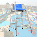 47/59/71 in Tall Stainless Steel Lifeguard Chair Loads 660 LBS, Referee Chair Stand, Outdoor Life Guard Chairs with Umbrella Holder for Deck Pool Bar Beach(120cm/3.94ft Tall)