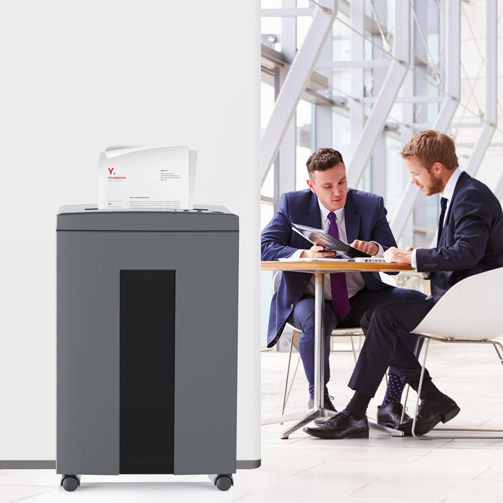 WOLVERINE SD9520 P5 Super Micro Cut Shredder, 15-Sheet, 2x10mm, 8Gal, Black
