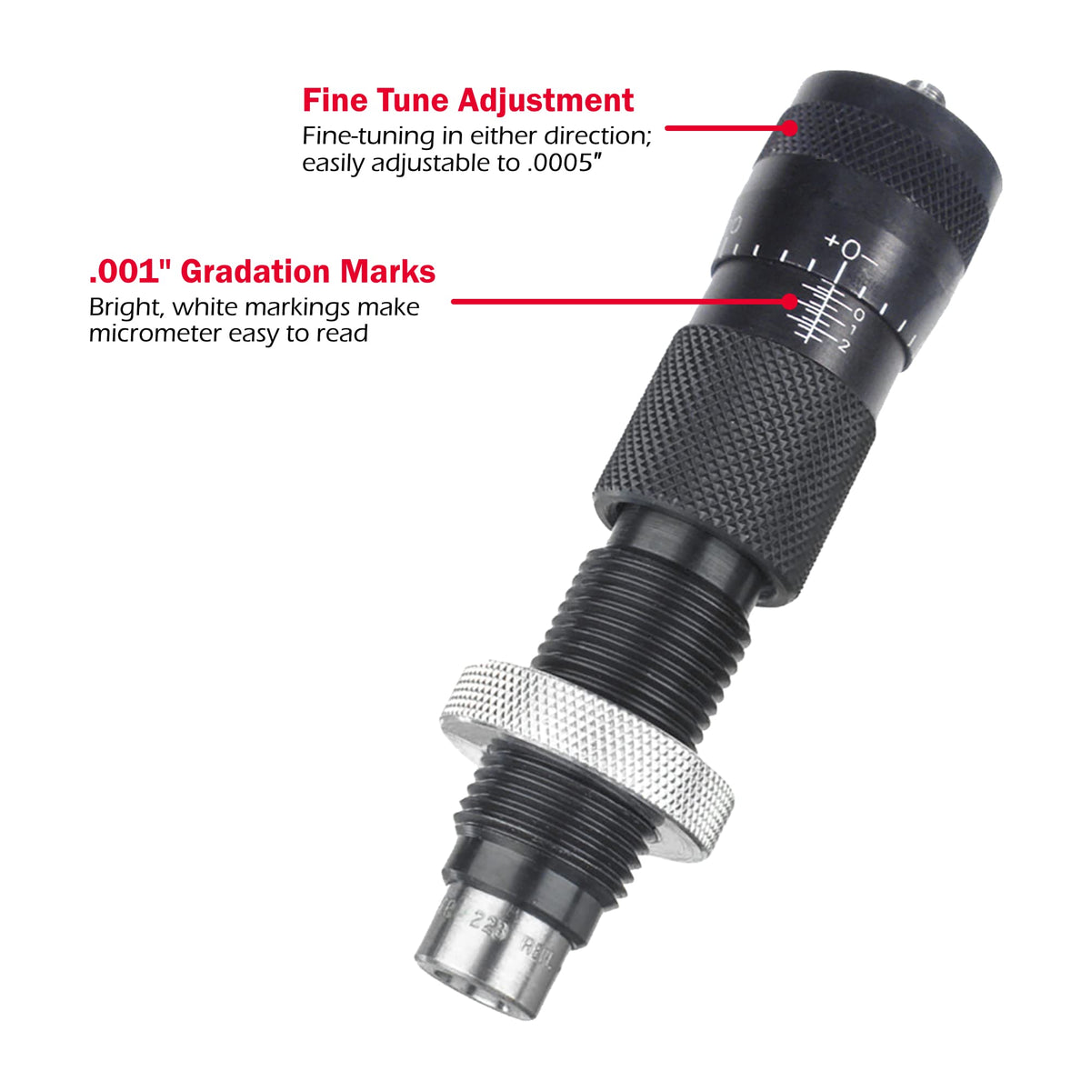 Forster Products Bench Rest Ultra Micrometer Seater Die, Adapts to Most Reloading Press, Reloading Equipment, with .001" Gradation Marks
