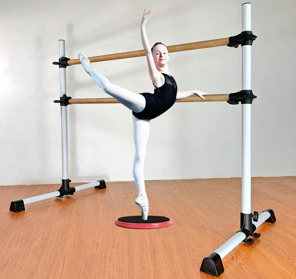 MARFULA 4Ft Portable Wood Ballet Barre Ballet Bar Dance Bar with Carry Bag