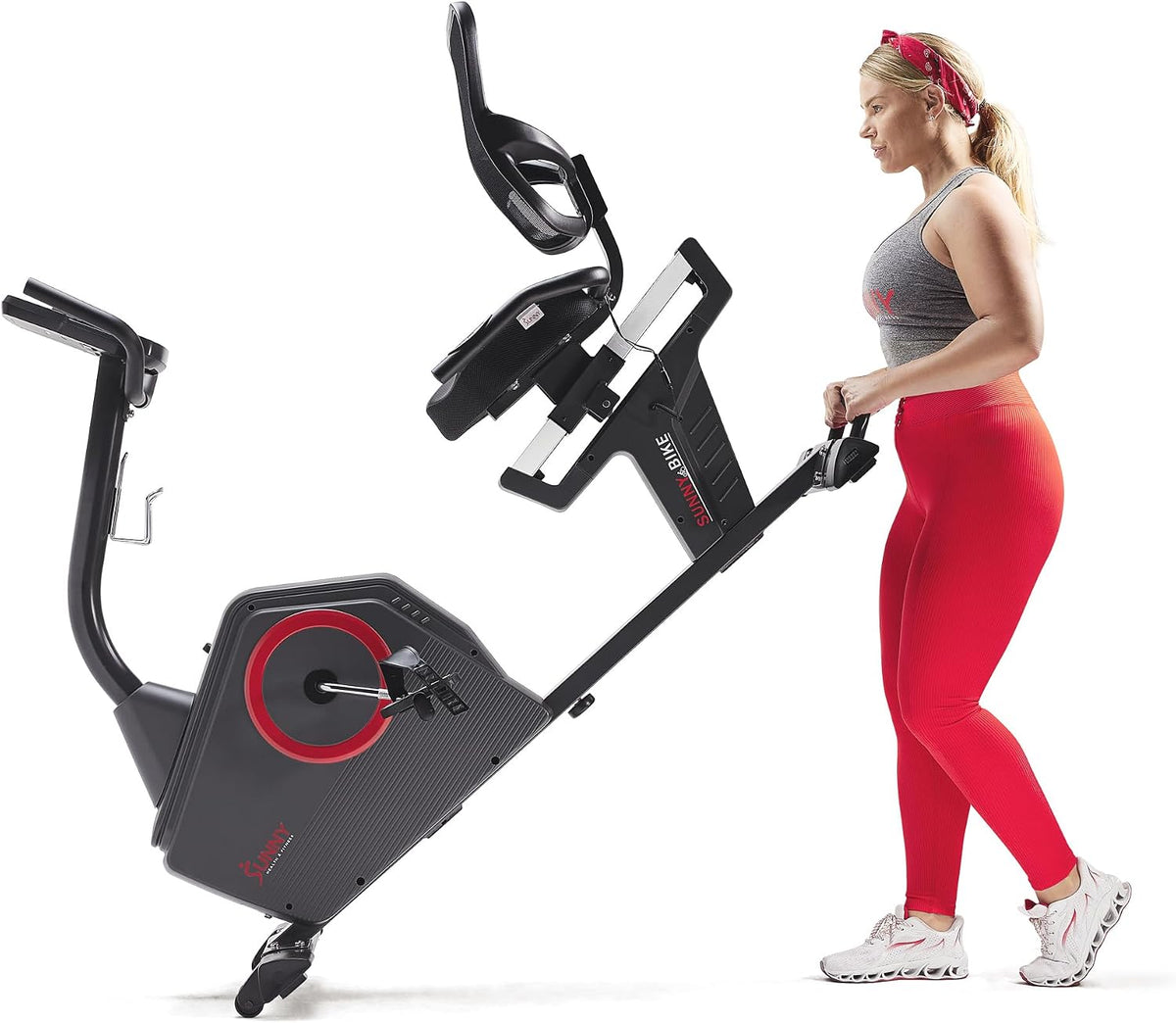 Sunny Health & Fitness Smart Recumbent Bike for Indoor Low Impact Cardio