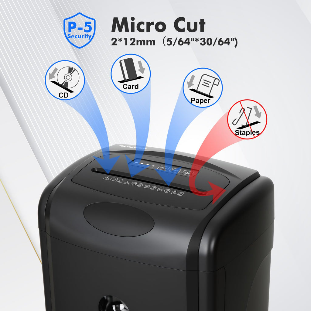 Wingwise 16 Sheets Micro Cut Paper Shredder Heavy Duty for Home Office