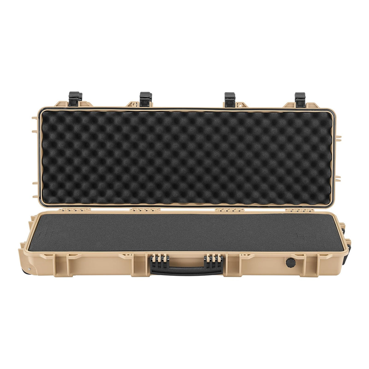 VEVOR Rifle Case, Rifle Hard Case with 4 Layers Fully-protective Foams, Lockable Hard Gun Case with Wheels, IP67 Waterproof & Crushproof, for Rifles or Shotguns