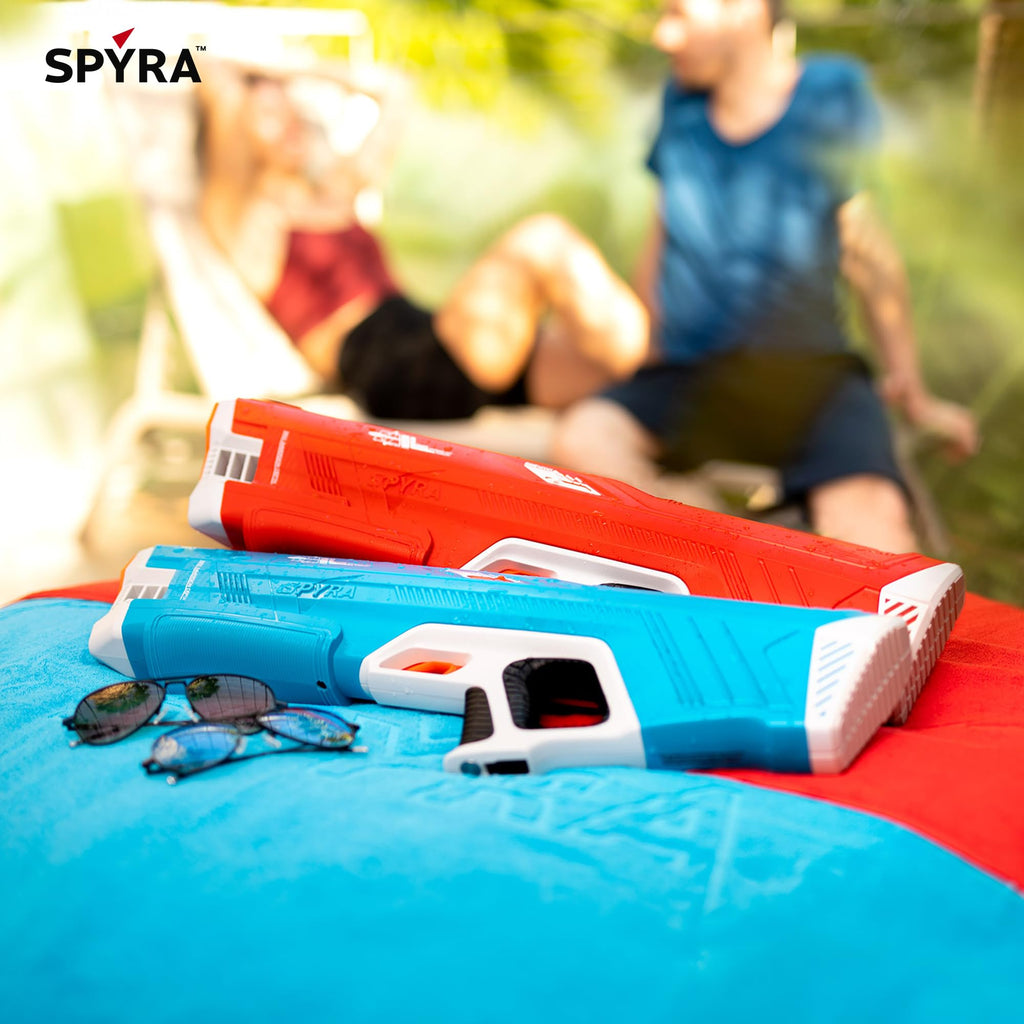 SPYRA Electric Water Blaster, Outdoor Squirt Gun for Pool Games, Blue