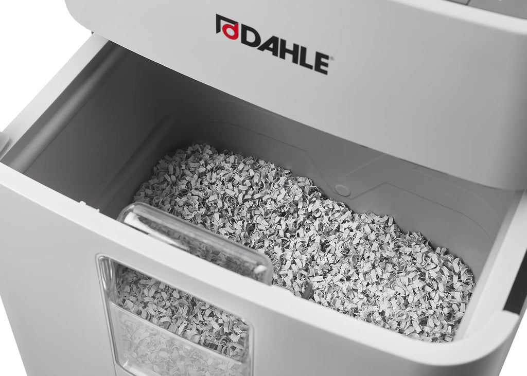 Dahle 52214 Paper Shredder, Cross Cut, P-4 | O-3 Security, German Engineered, Jam Protection, Oil Free, SmartPower, Shreds CDs, 20 Sheet Max, 11 Gal Bin