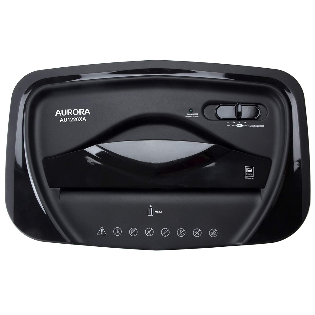 Aurora Anti-Jam 14-Sheet Crosscut Paper/CD and Credit Card Shredder/with 6-Gallon pullout Basket 120 Minutes Continuous Run Time