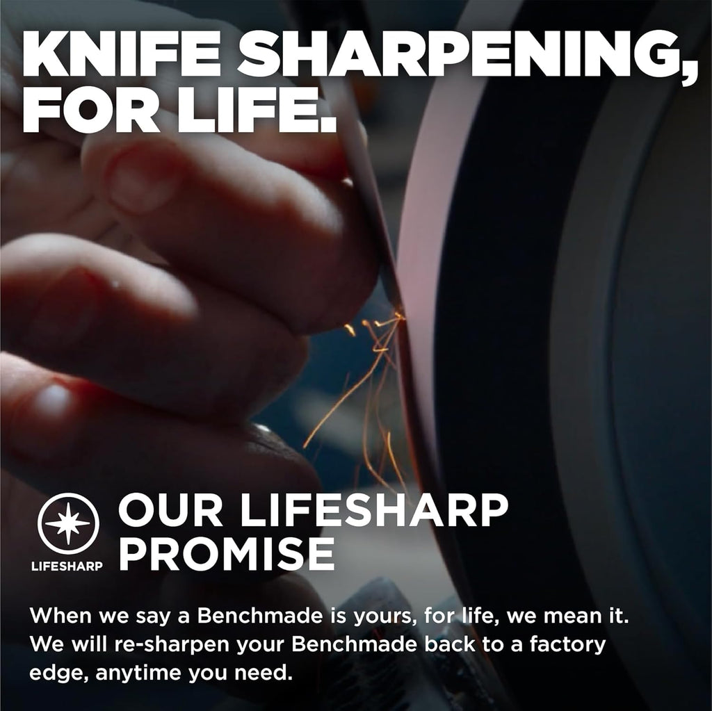 Benchmade - SOCP Knife, Double Edge Dagger Blade, Plain Edge, Black Handle