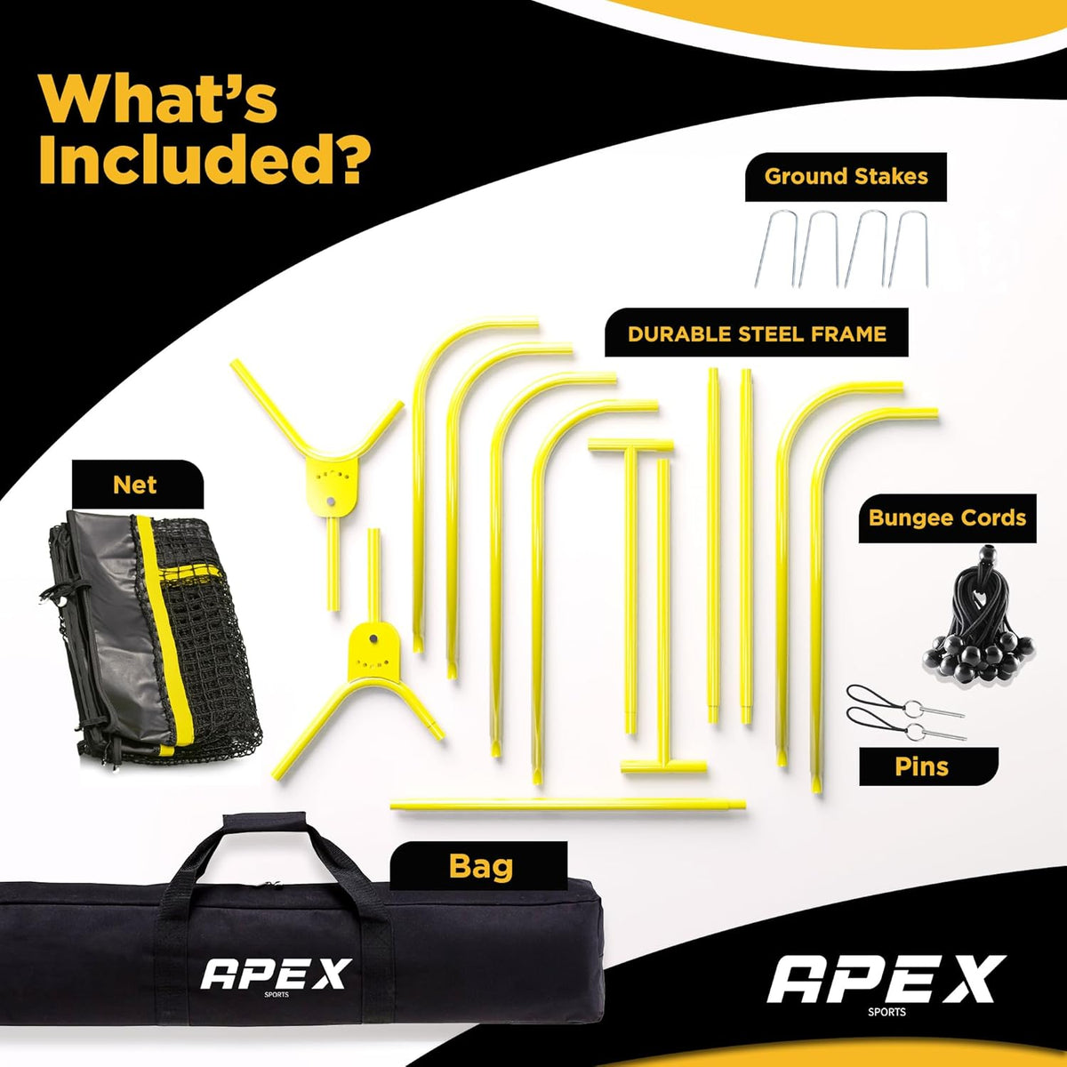 Apex Sports Professional Lacrosse Rebounder Volleyball Rebounder (4x7 Feet)