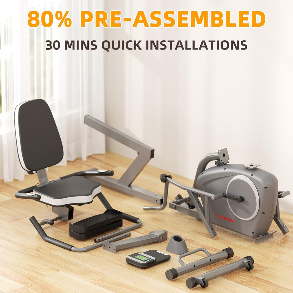 VANSWE Recumbent Elliptical Cross Trainer with Arm Exerciser