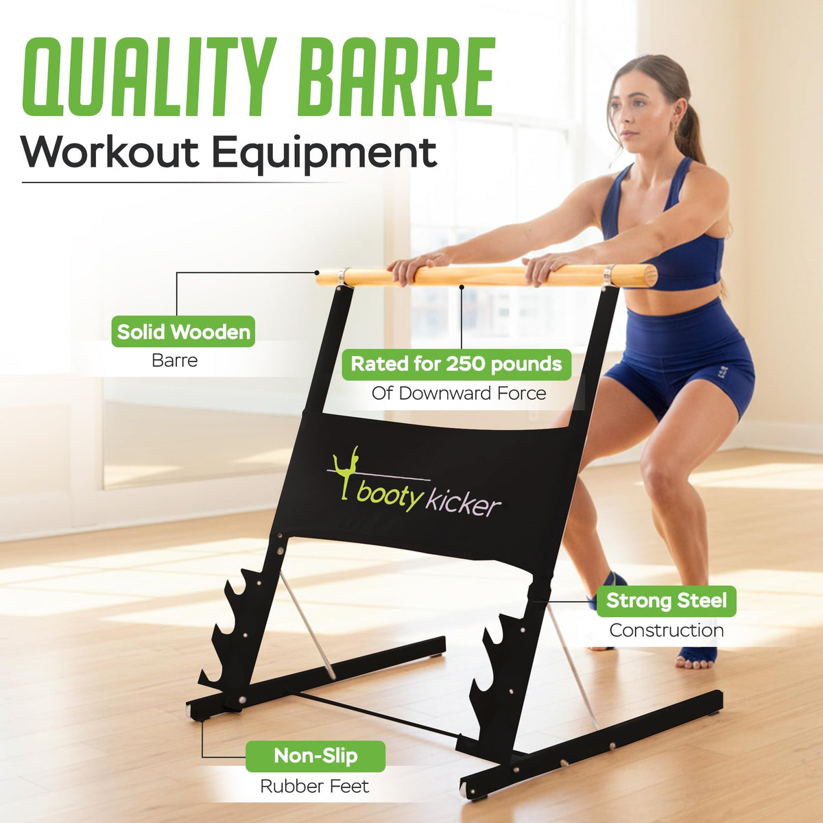 Portable Folding Exercise Bar for Barre, Balance and Ballet Home Workouts