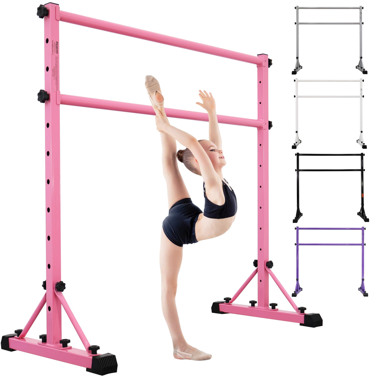 FC FUNCHEER Adjustable Ballet Barre,Portable Dance bar,Fitness Equipment for Dance & Balance Excercise,Super Sturdy for Balance Workout,Weight Limit 250 LBS