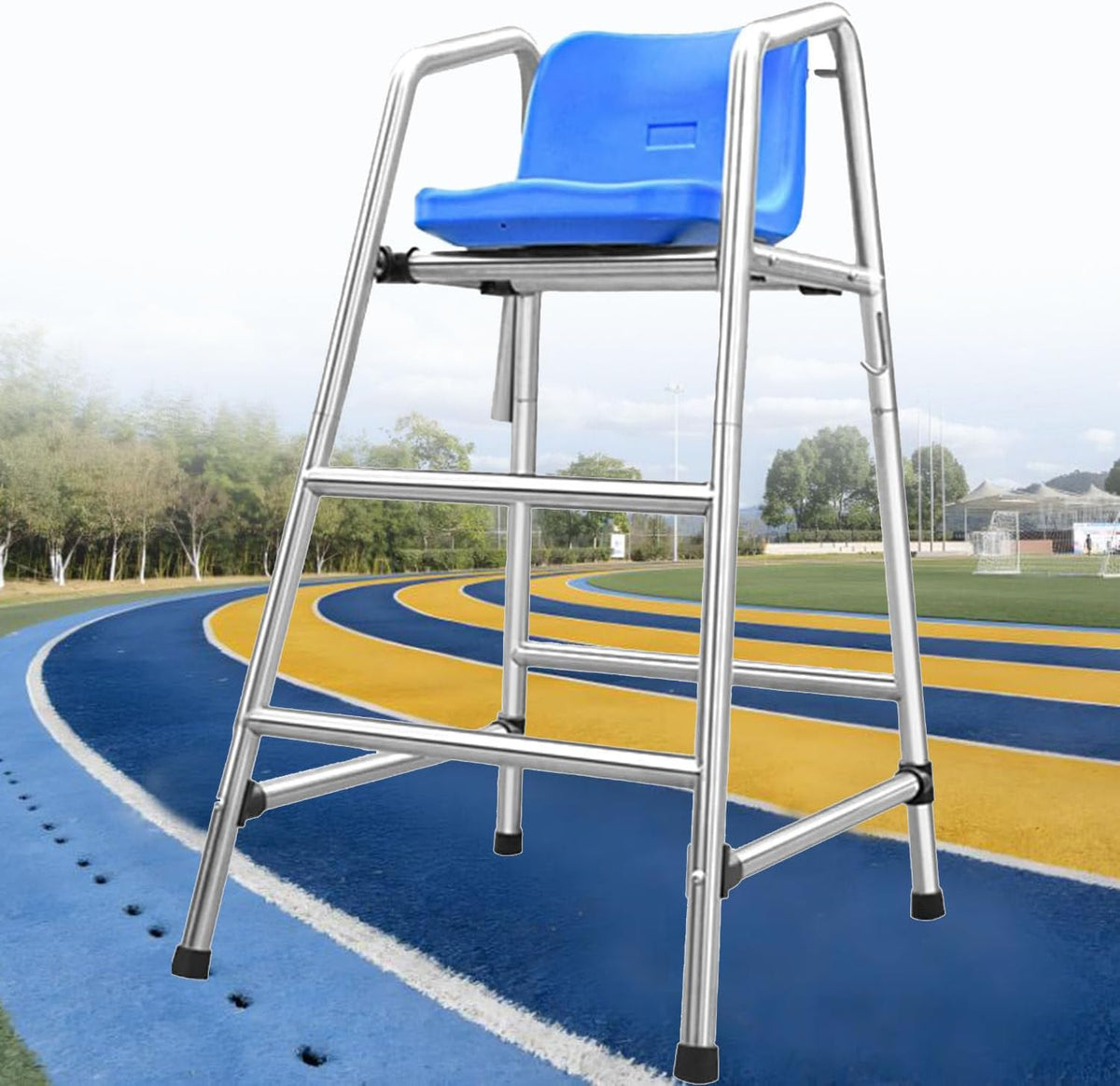 Lifeguard Chair Lifeguarding Sports Refereeing Stable Base with Narrowing Corners Armless Comfortable Seat Outdoor Use Life Guard Chair,Lifeguard Chair Stainless Steel Tall Observation Chai