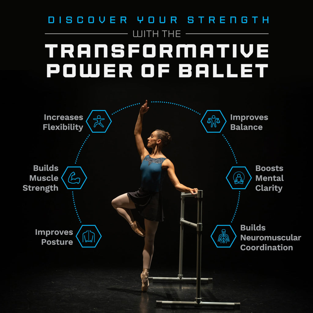 VITA Barre Portable Freestanding Double Ballet Barre, Extreme, Steel | Fixed Height, Made in USA, Home or Gym Exercise Equipment for Kids & Adults | Dance, Fitness, Pilates