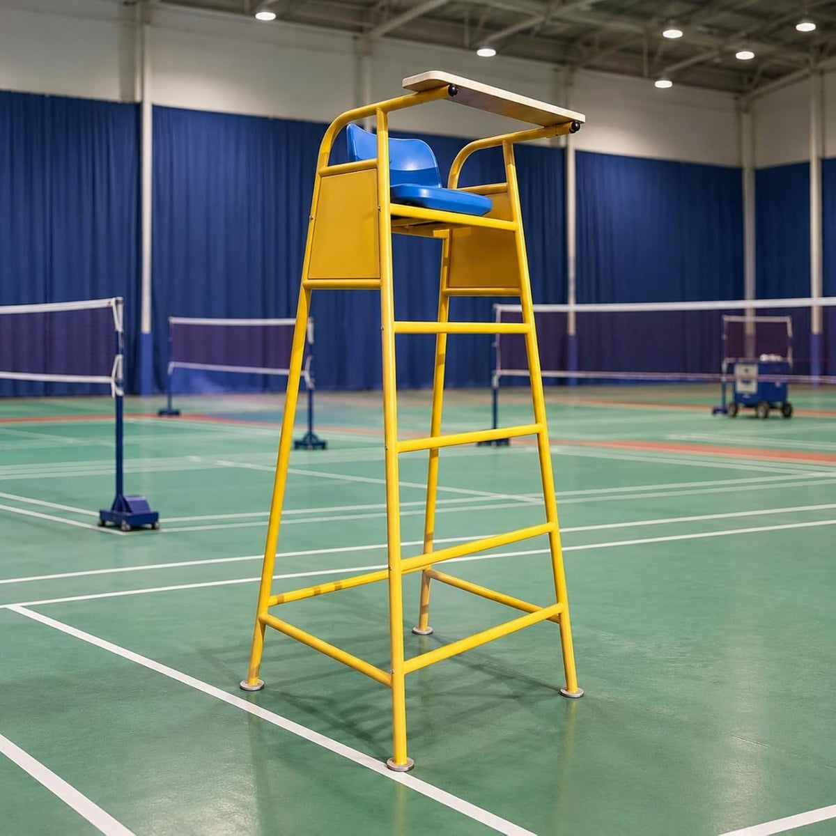 Yiju Sports Official Seat Volleyball Referee Chair Athletic Ladder Umpire Stand Elevated Steel Pipe Structure Two-Material Design Suitable for Competition
