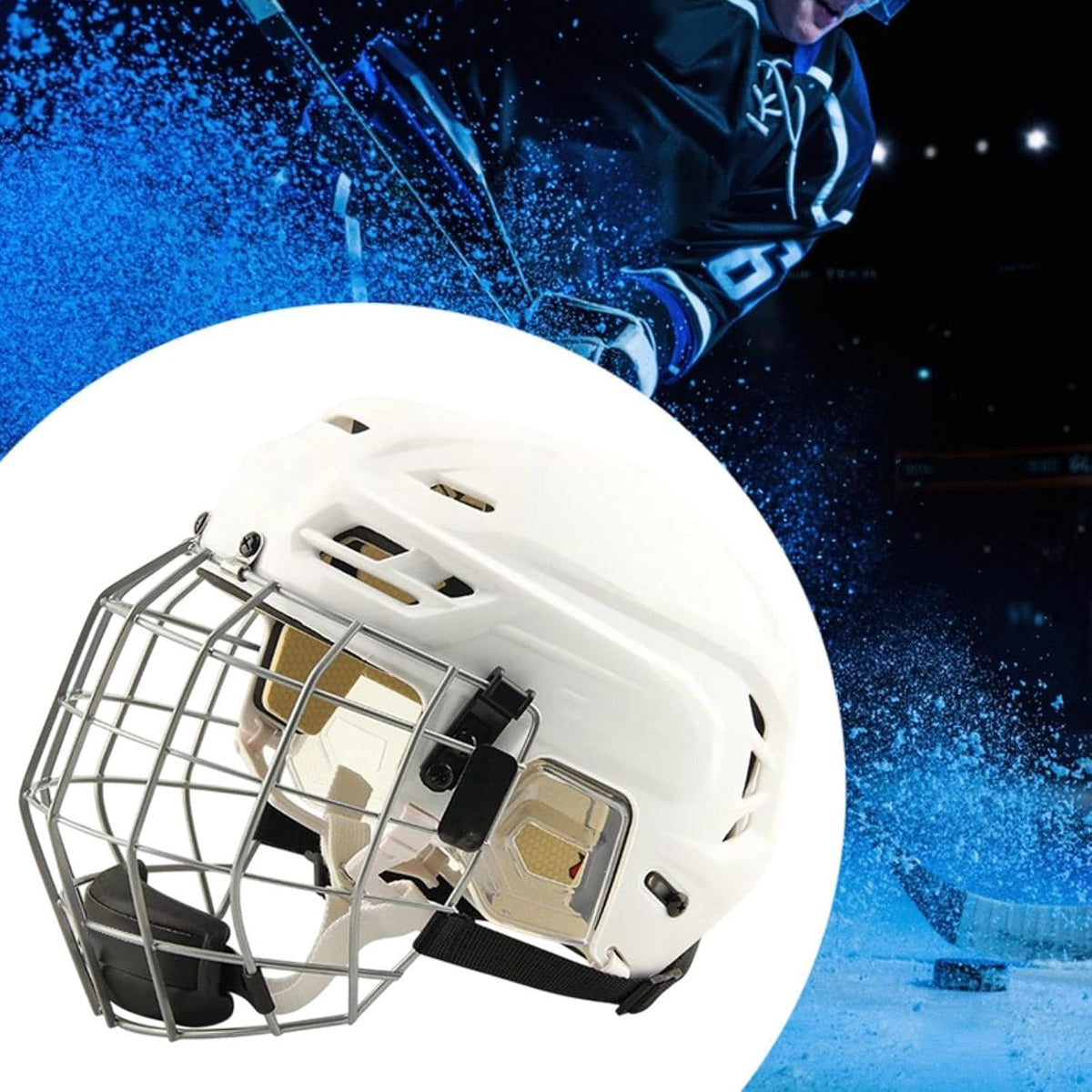 Ice Hockey Player Helmet Competition Professional Sturdy Adjustable Headgear Ice Skate Helmet with Facemask