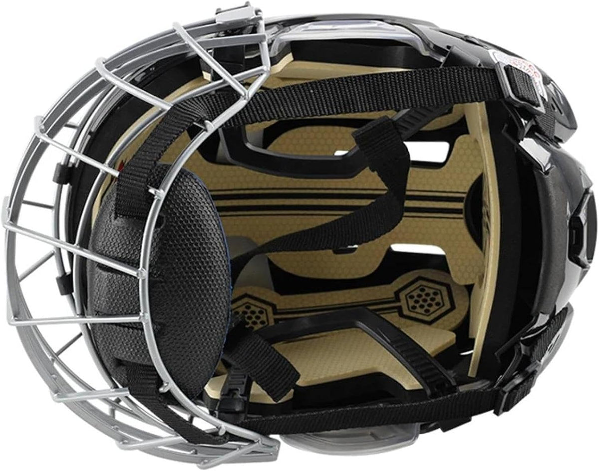SM SunniMix Hockey Helmet Training Competition Sturdy Professional Adjustable Breathable Ice Skate Helmet with Facemask
