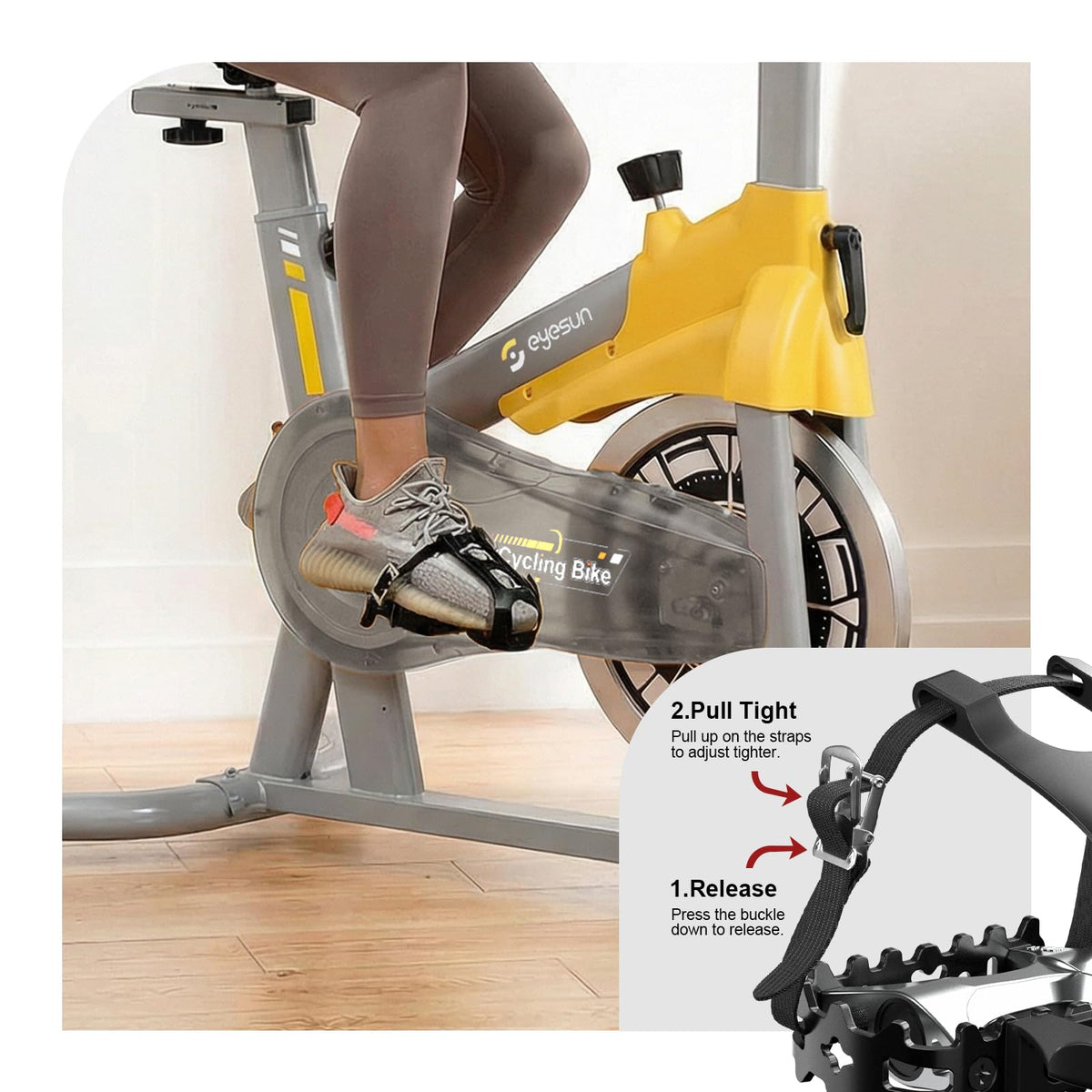 Exercise Bikes for Home,Spin Bike with Adjustable Magnetic,Brake Pad Resistance Silent Belt Drive,350lbs/300lbs Weight Capacity &Upgraded Version Seat for Home Cardio&Weight Loss(QM-530W)