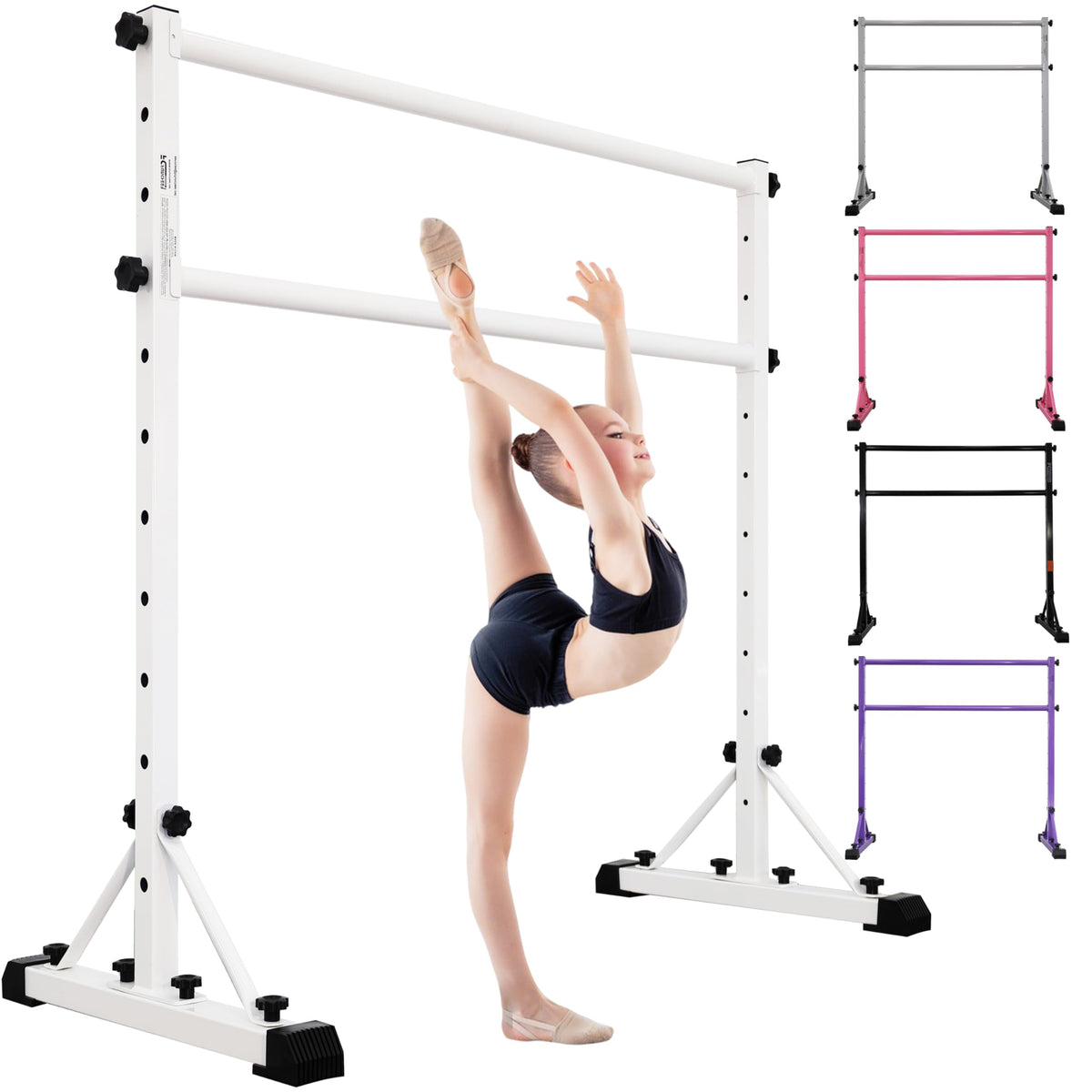 FC FUNCHEER Adjustable Ballet Barre,Portable Dance bar,Fitness Equipment for Dance & Balance Excercise,Super Sturdy for Balance Workout,Weight Limit 250 LBS