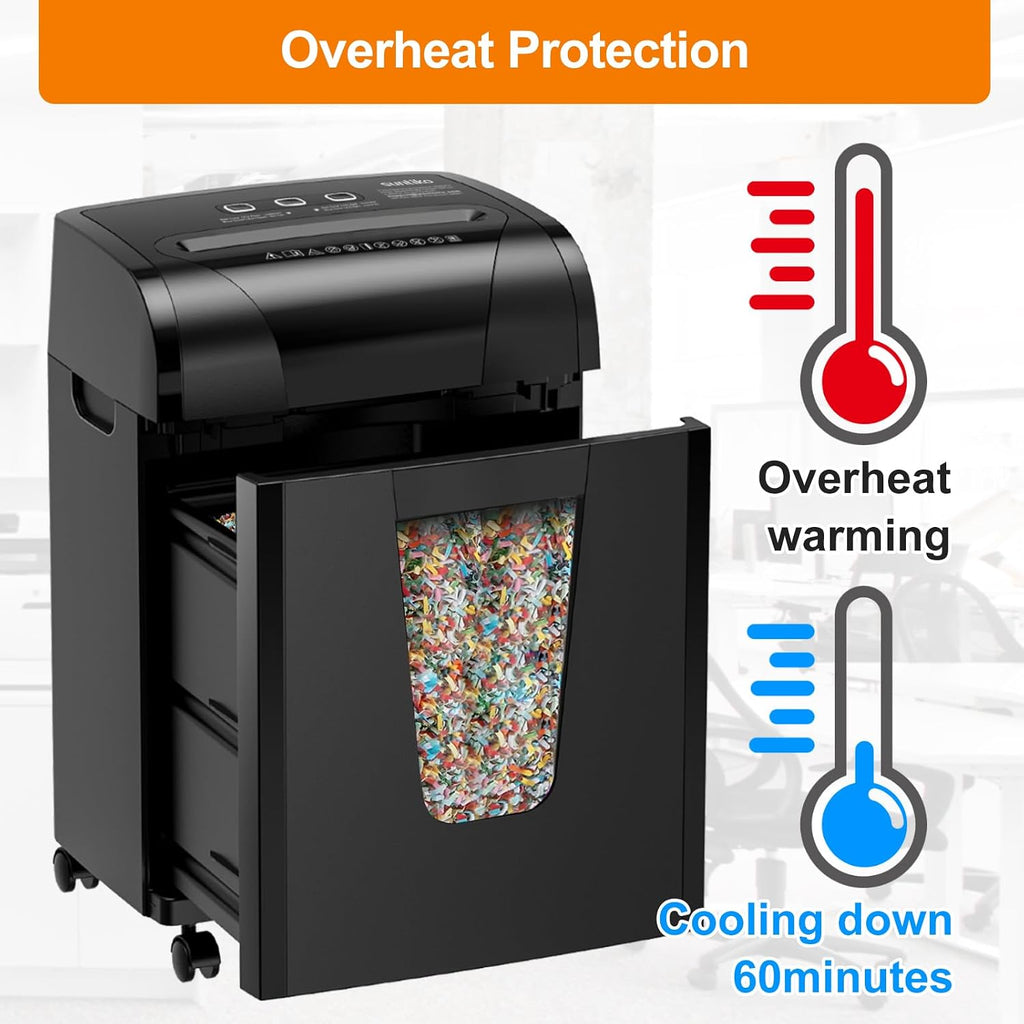 Suntiko 18-Sheet Heavy Duty Cross Cut P-4 Paper Shredder