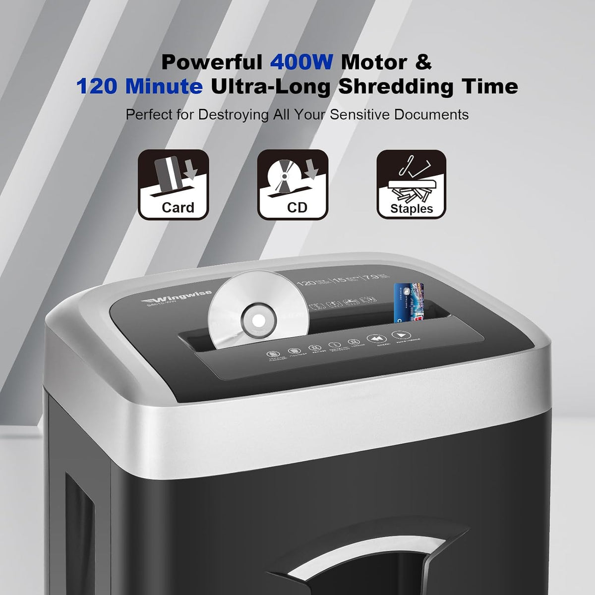 Wingwise 15 Sheets Paper Shredder Heavy Duty for Home Office
