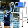 High Stainless Steel Lifeguard Chair for Pools Patio Lake Beach, Tennis Volleyball Referee Chair Stand, Outdoor Extra Tall Life Guard Deck Chairs/Bar Stool w/Comfortable Seat(120cm/47.2in/3.9ft high)
