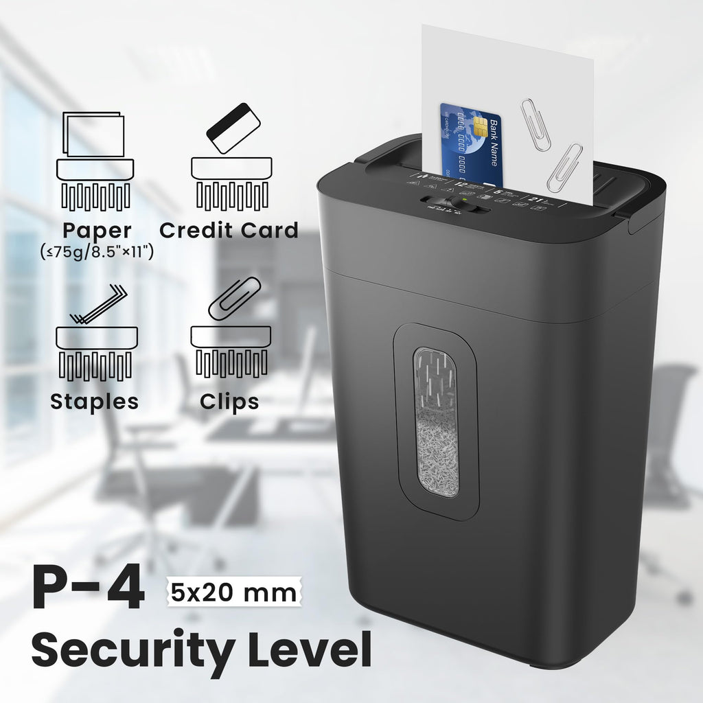 Locksworth 16-Sheet Cross Cut Paper Shredder, 6 Gallon Heavy Duty Commercial Shredder for Home Office, P-4 High Security Shredders for Paper/CD/Credit Card/Staple/Clip, 60 Mins Continuous Running