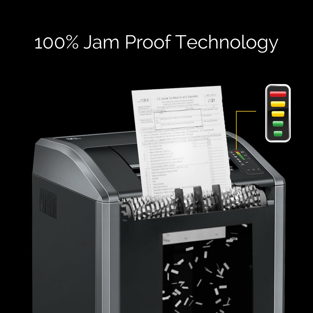 Fellowes Powershred 485Ci 100% Jam Proof Commercial Grade, Quiet Operation 30-Sheet Cross-Cut Paper Shredder, TAA Compliant (38485), Black