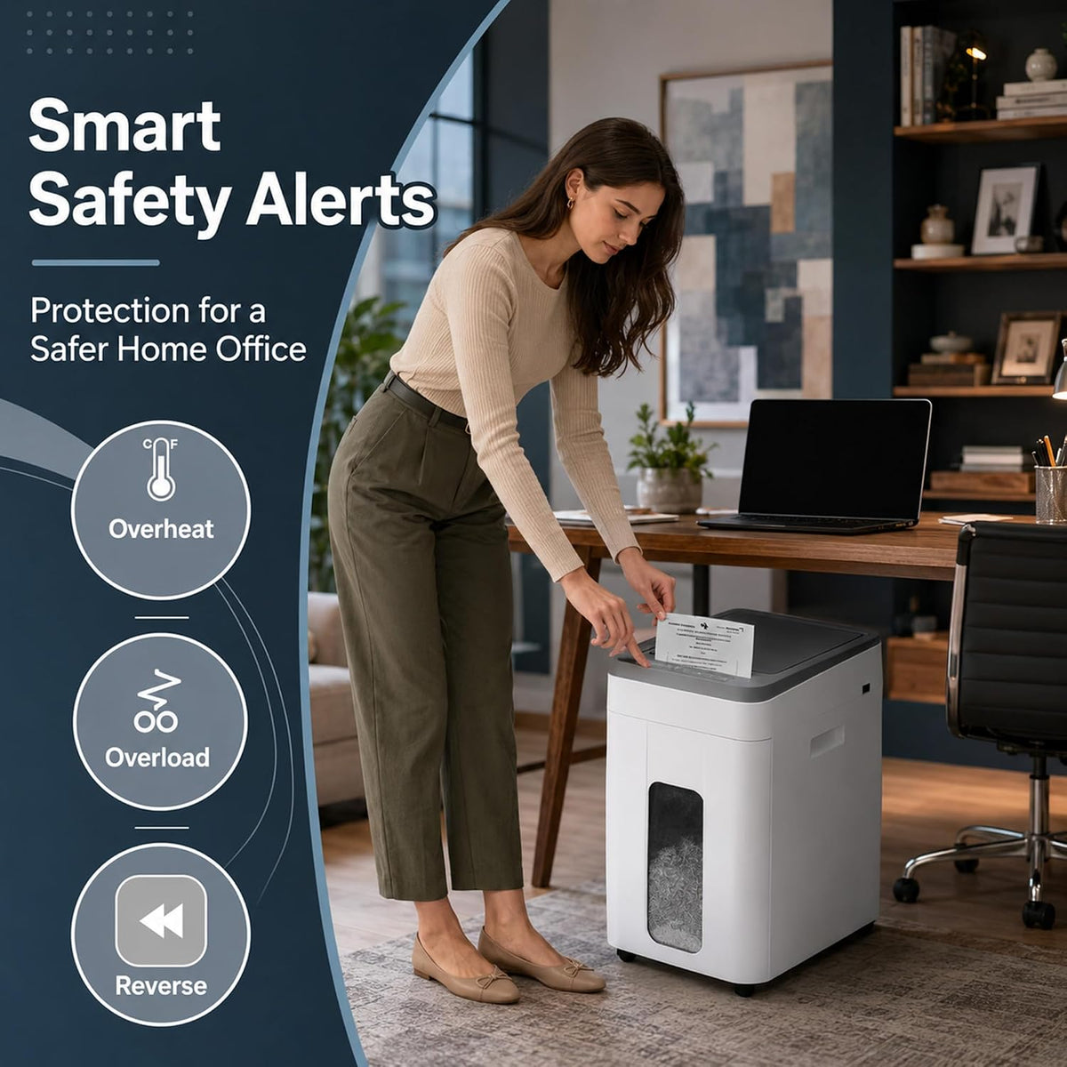 Heavy Duty Paper Shredder 400-Sheet Auto Feed P5 Micro Cut