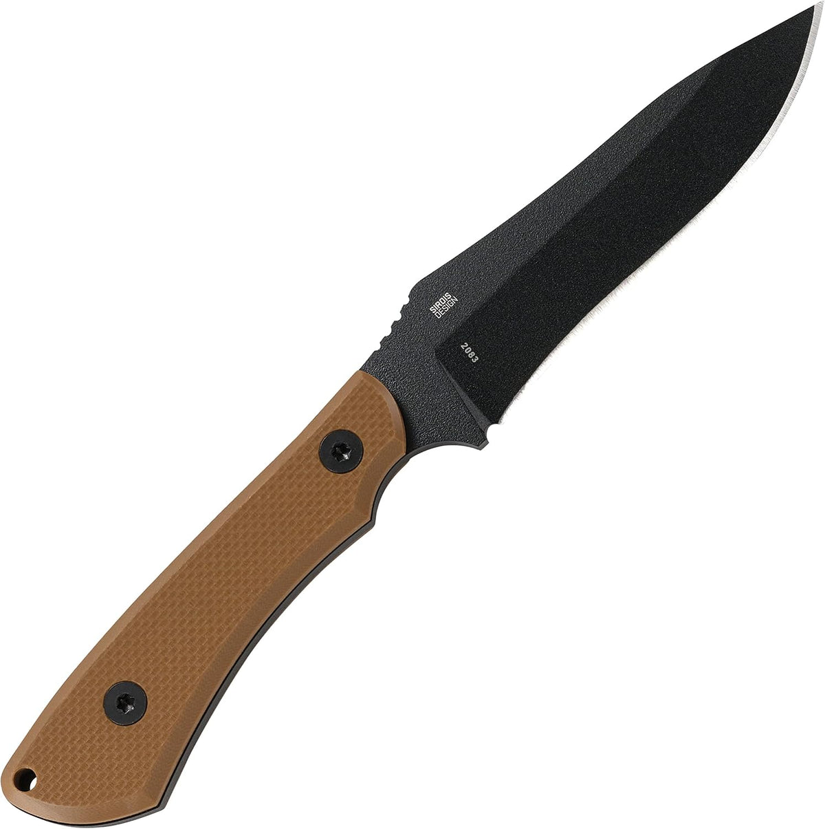 CRKT Ramadi EDC Fixed Blade Knife with Sheath, Coyote Brown, 2083
