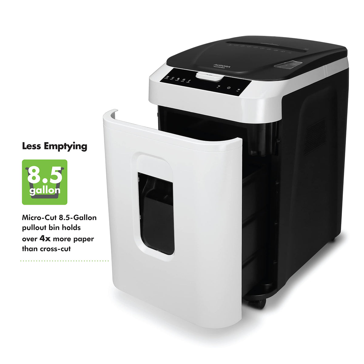 Aurora AU120MB 120-Sheet Auto Feed High Security Micro-Cut Paper Shredder / 30 Minutes (White/Black)