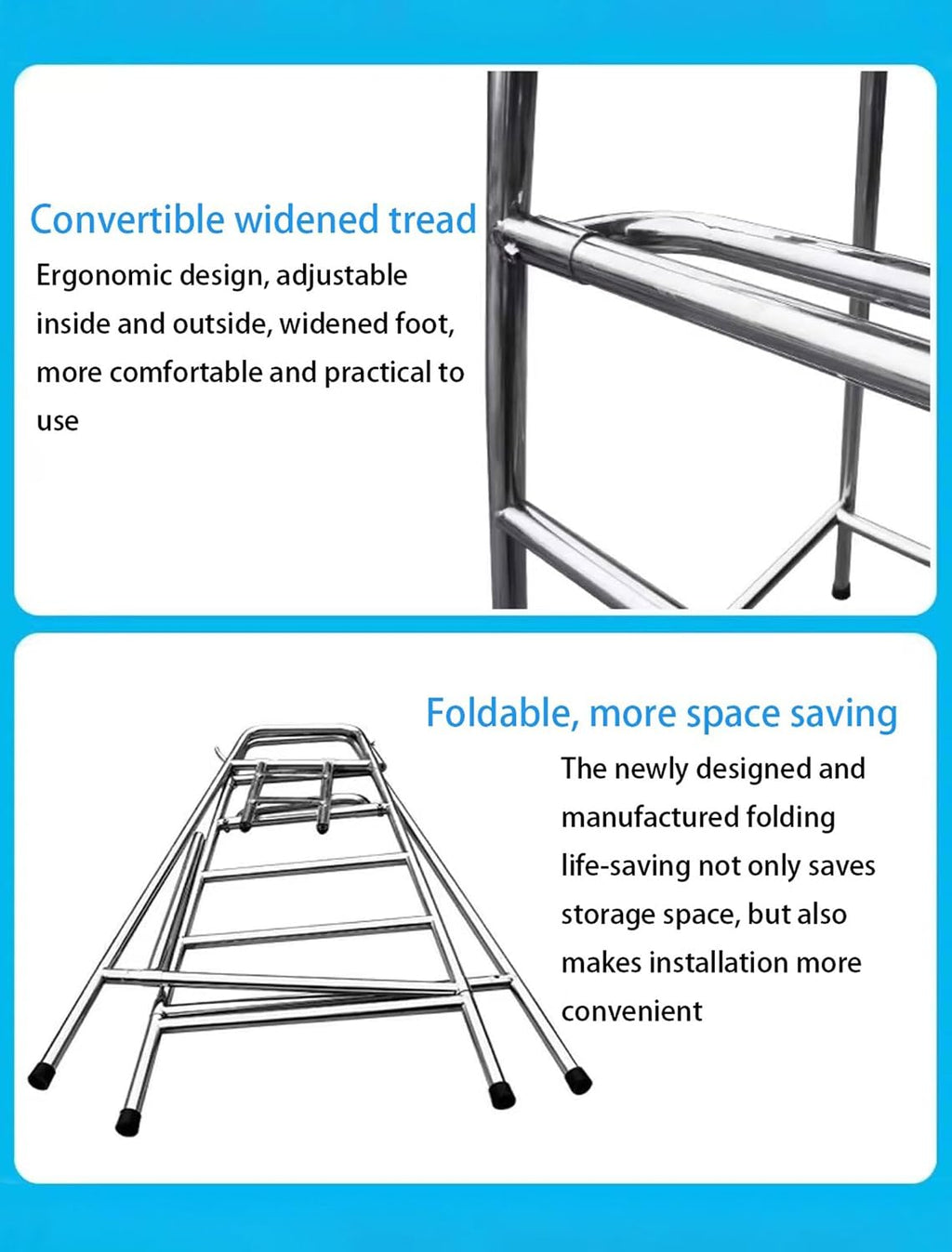 Swimming Pool Stainless Steel Safety Equipment Lifeguard Chairs, 2/3/4-Step Portable Observation Lifeguard Chair Lightweight Stable Perfect for Supervision, Instruction Swim Competition,120cm