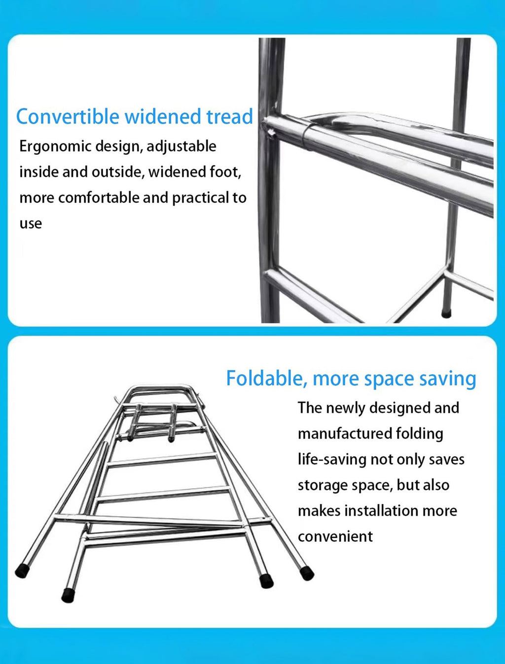 Swimming Pool Stainless Steel Safety Equipment Lifeguard Chairs, 2/3/4-Step Portable Observation Lifeguard Chair Lightweight Stable Perfect for Supervision, Instruction Swim Competition,120cm