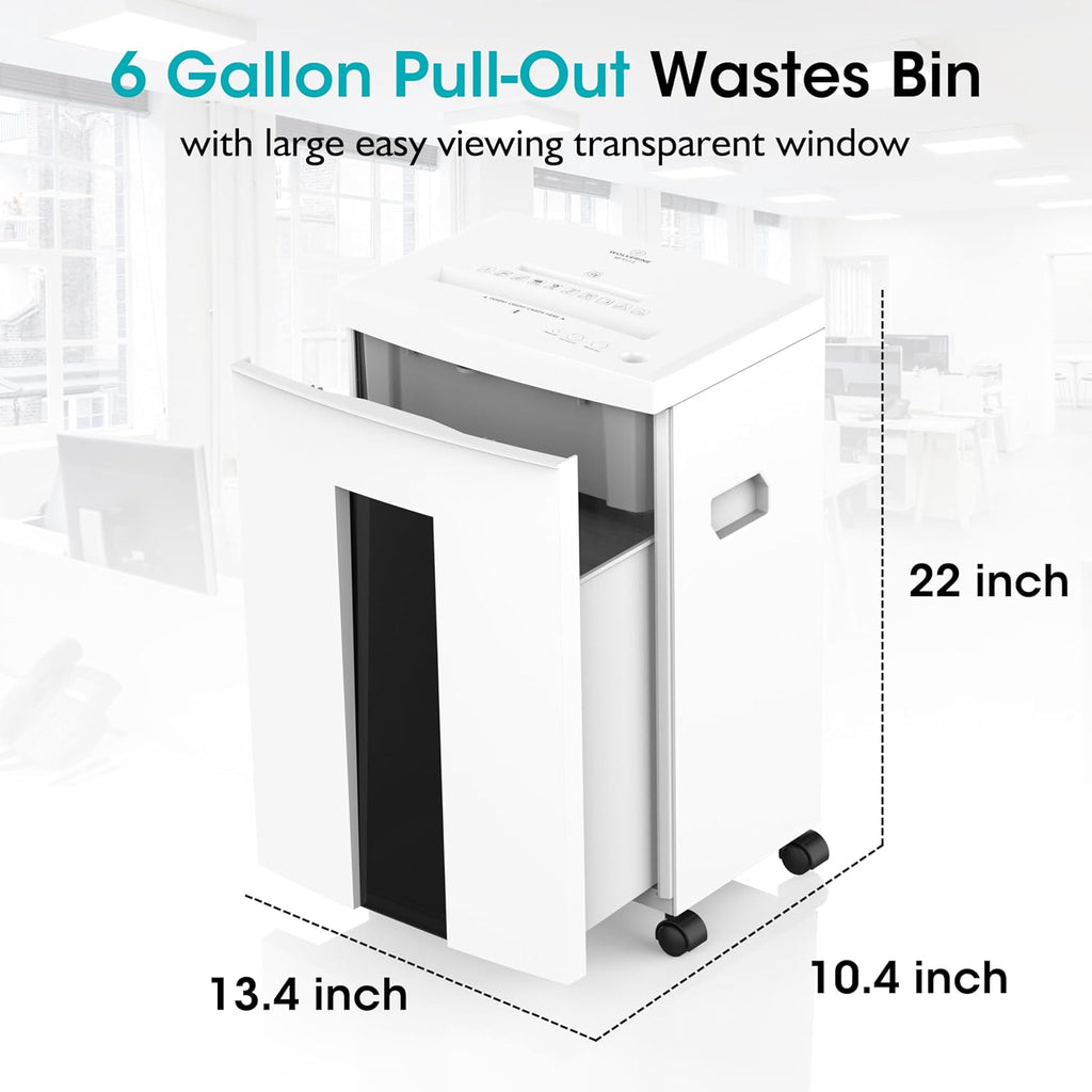WOLVERINE SD9113 P4 Cross Cut Paper Shredder, Quiet,18 Sheet, 60 Min, White