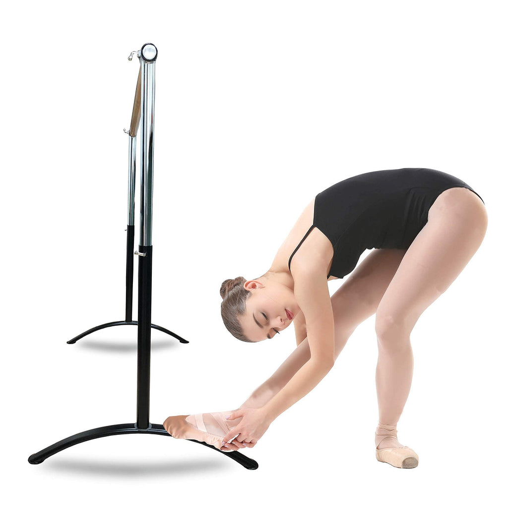 Ballet Barre Portable for Home or Studio, Freestanding Adjustable Bar for Stretch, Balance, Pilates, Dance or Active Workouts, Single or Double Bar, Kids and Adults