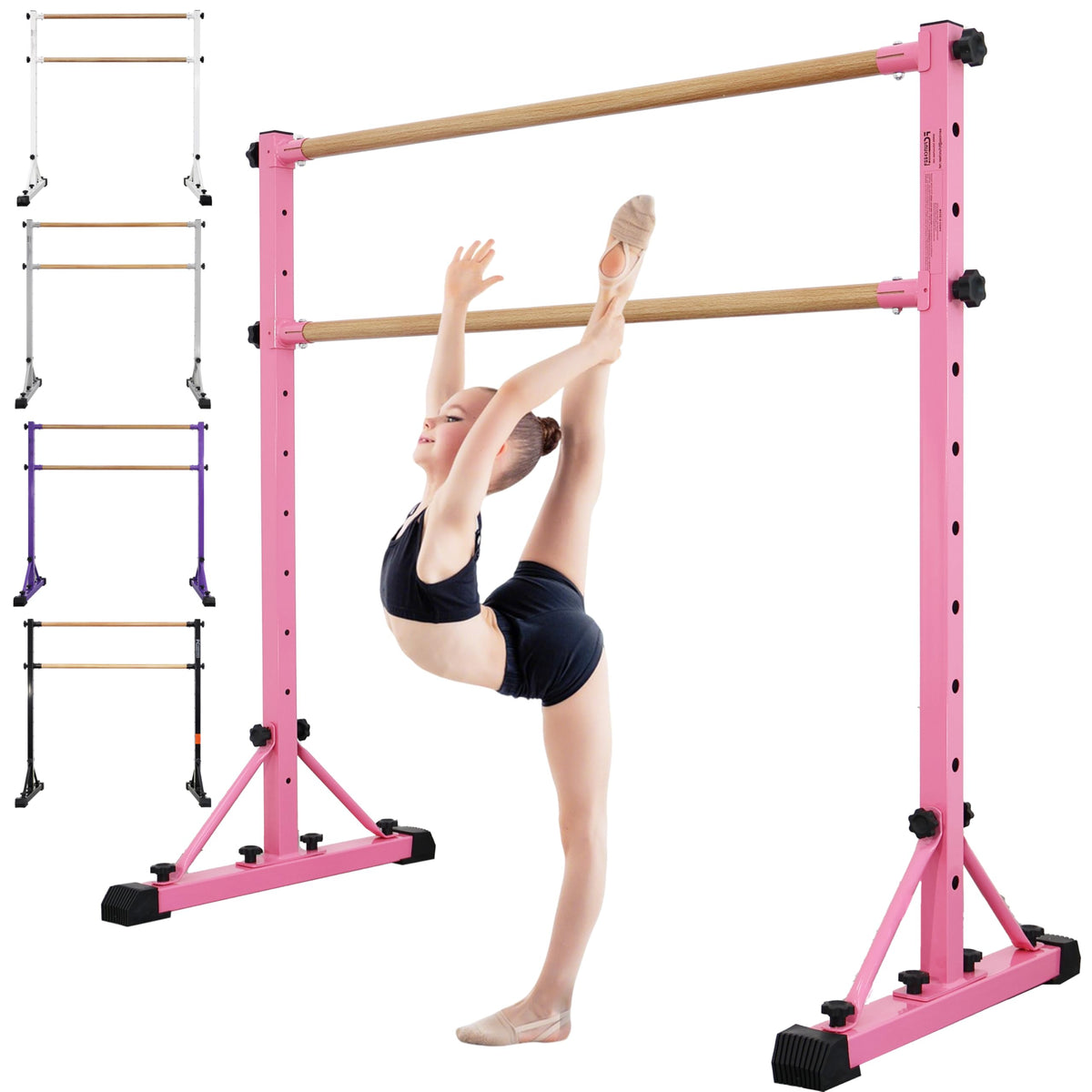 FC FUNCHEER Adjustable Ballet Barre,Portable Dance bar,Fitness Equipment for Dance & Balance Excercise,Super Sturdy for Balance Workout,Weight Limit 250 LBS