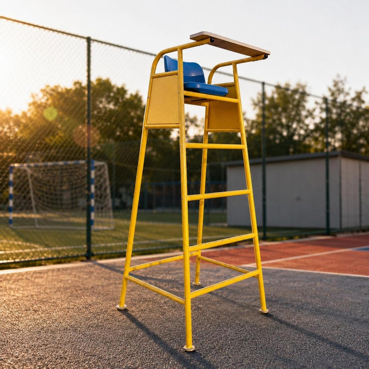 Sports Official Seat Volleyball Referee Chair Ladder Umpire Stand Athletic Gear Steel Frame Structure with Elevated Suitable for Court Competition Tournament