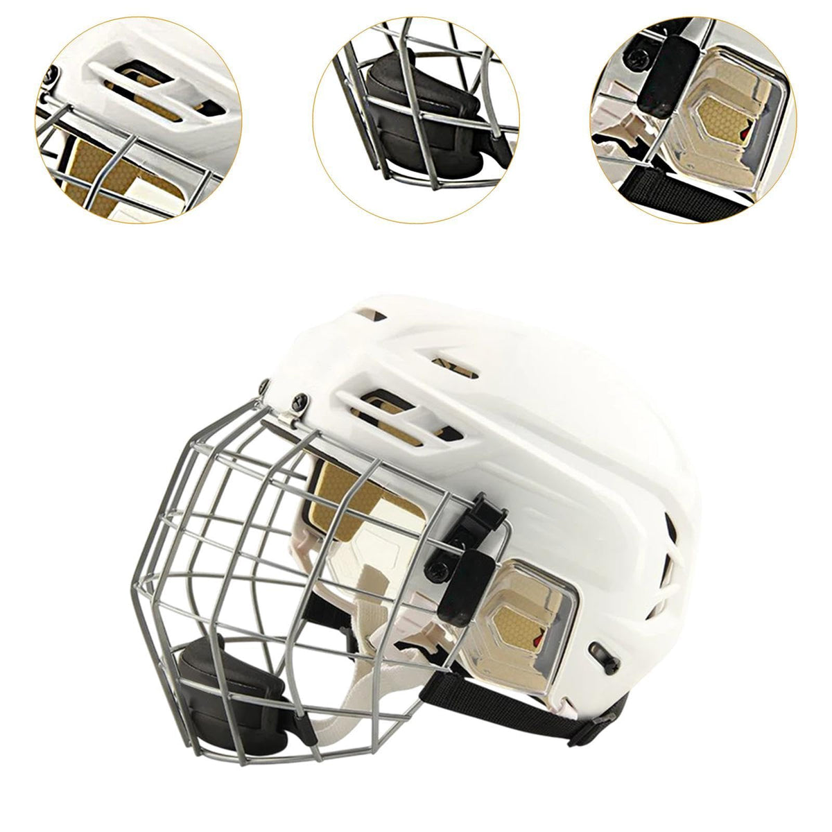 Ice Hockey Player Helmet Competition Professional Sturdy Adjustable Headgear Ice Skate Helmet with Facemask