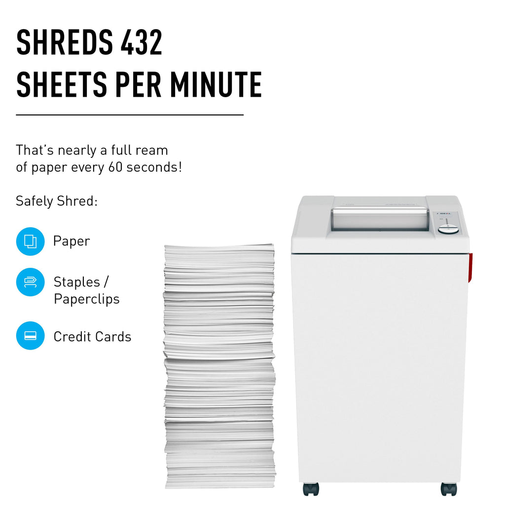 IDEAL 3104 P4 Cross Cut Commercial Office Paper Shredder 26 Gallon