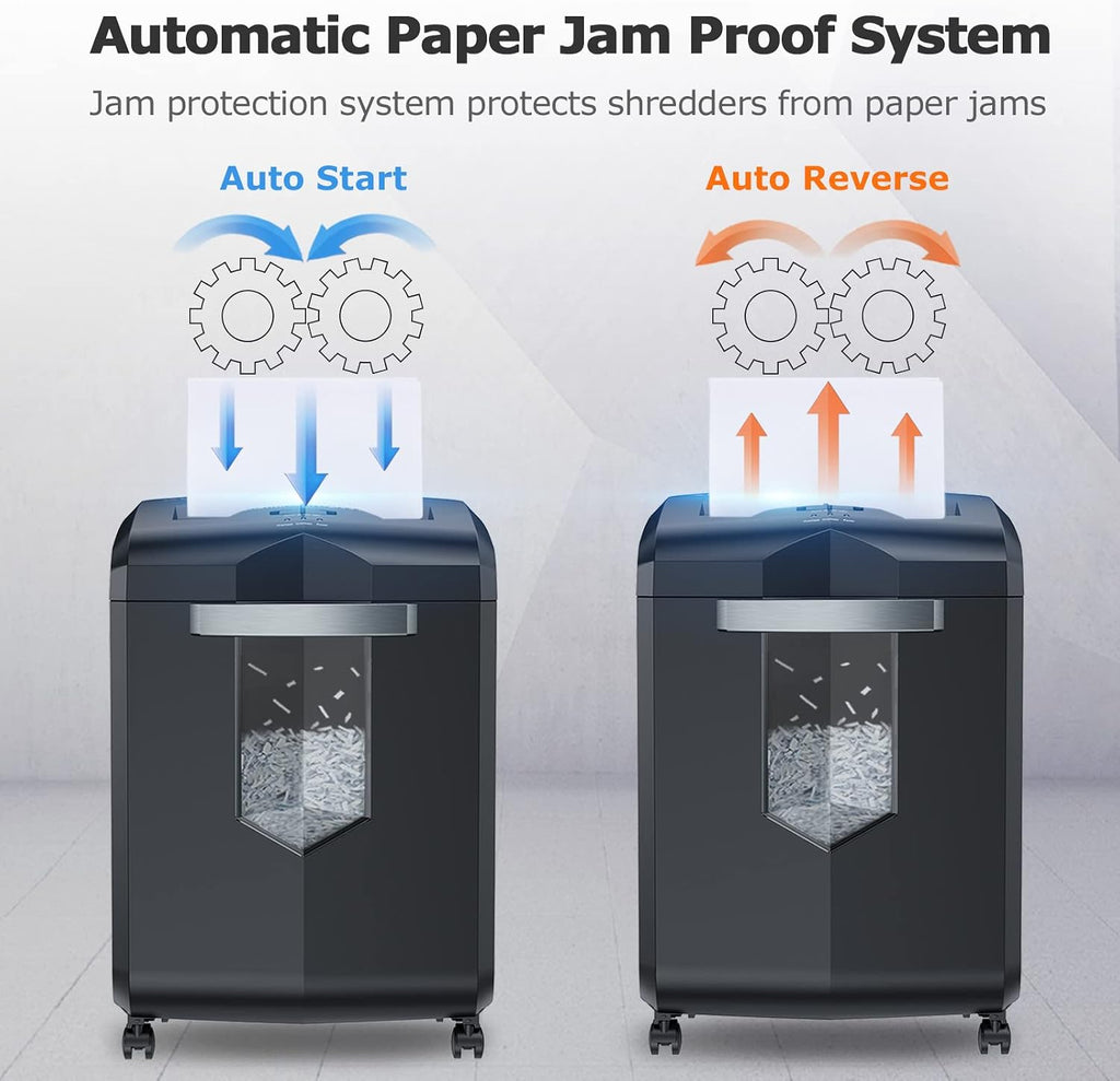 Bonsaii 18-Sheet Cross-Cut 60-Min Run Heavy Duty Paper Shredder