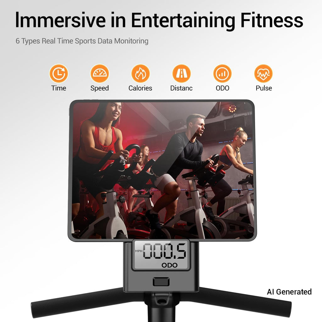 Recumbent Exercise Bike, Magnetic Stationary Bike for Home, Adjustable Seat
