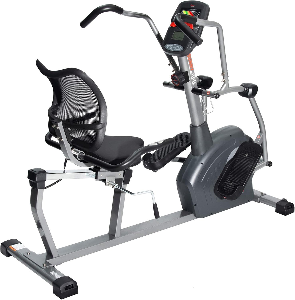 Sunny Health & Fitness Smart Magnetic Recumbent Elliptical Cross-Trainer