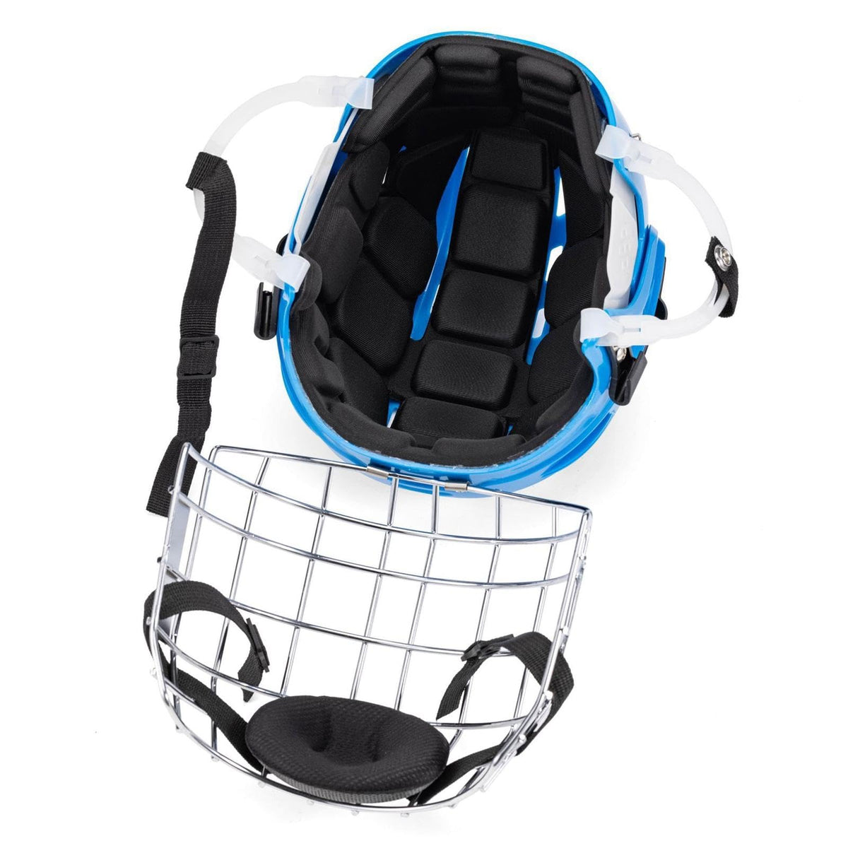 SM SunniMix Hockey Helmet Padded Sports Helmet Headgear Adjustable Ice Hockey Helmet Speed Skate Helmet Lightweight EVA Cushioning for