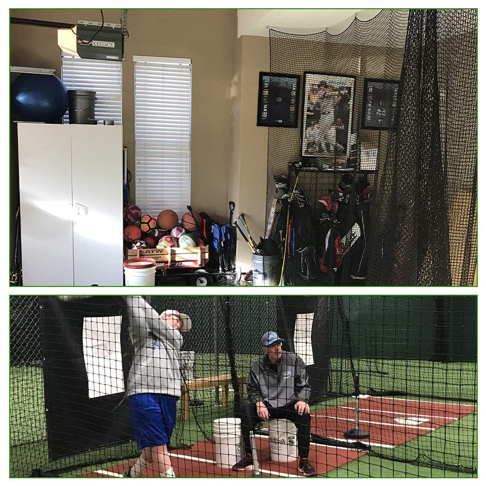 Baseball Softball Backstop Nets, Heavy Duty Sports Netting Barrier #18 Baseball Netting 10'x10'/10'x20'/15'x15'â¦