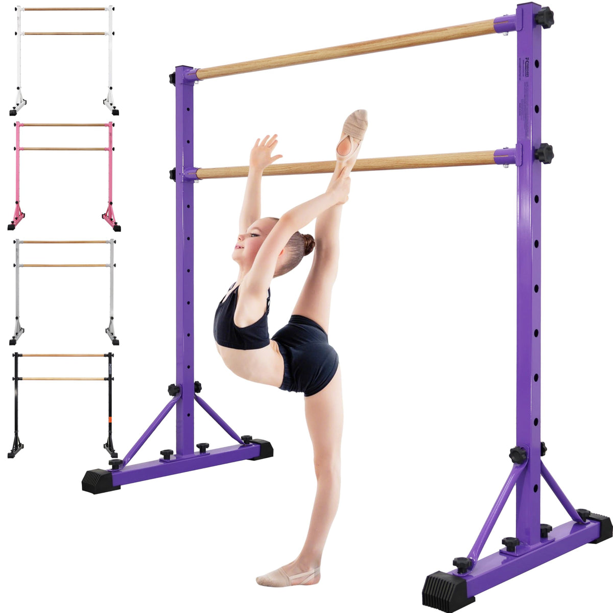 FC FUNCHEER Adjustable Ballet Barre,Portable Dance bar,Fitness Equipment for Dance & Balance Excercise,Super Sturdy for Balance Workout,Weight Limit 250 LBS