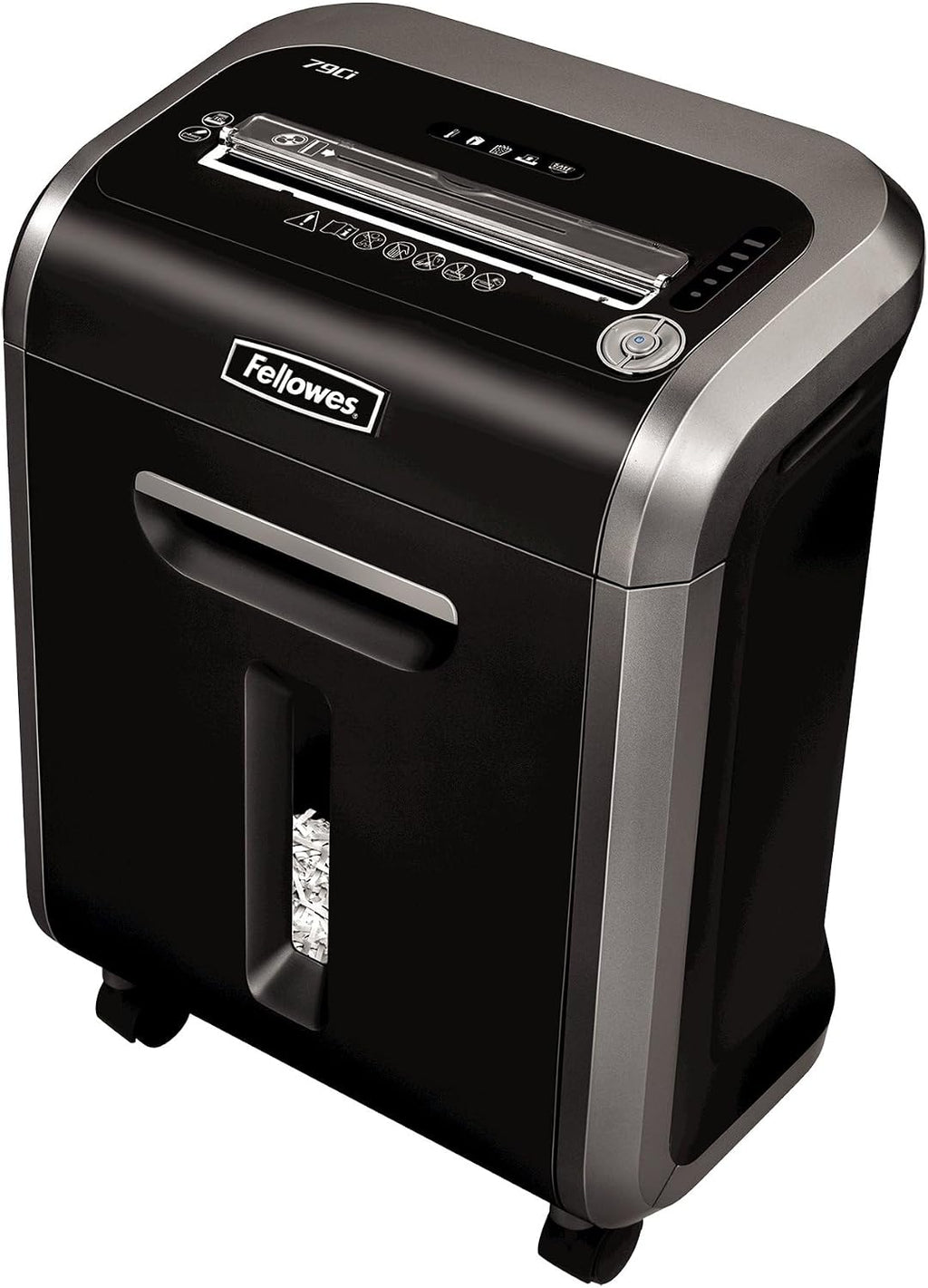 Fellowes âPowershred 79Ci 16-Sheet 100% Jam-Proof Heavy Duty Crosscut Paper Shredder Machine for Office and Home, Black/Dark Silver 3227919