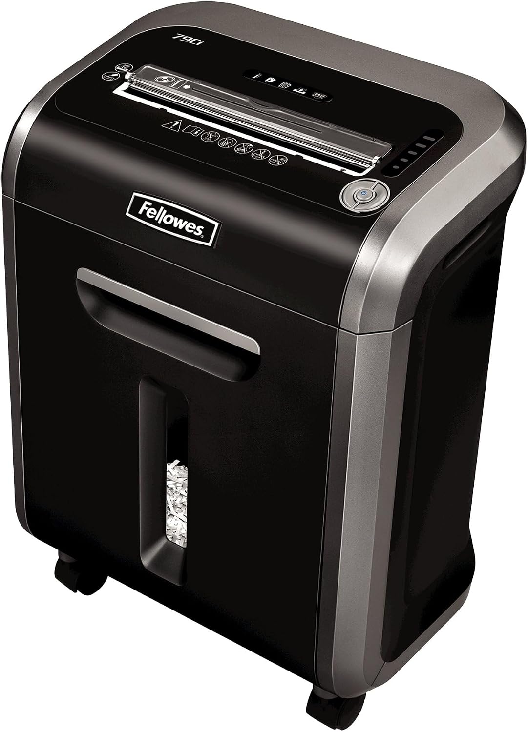 Fellowes âPowershred 79Ci 16-Sheet 100% Jam-Proof Heavy Duty Crosscut Paper Shredder Machine for Office and Home, Black/Dark Silver 3227919