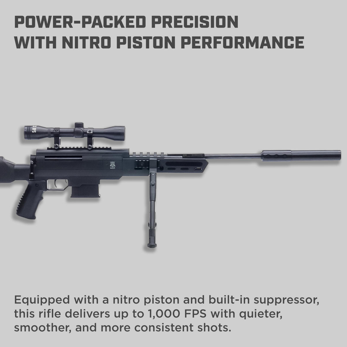 Black Ops Sniper S .22 Caliber Pellet Sniper Rifle